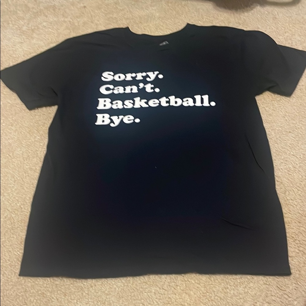 Black Graphic T-Shirt with White Text